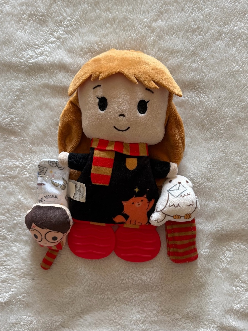 Harry Potter Hermione crinkle/teething/rattle Toy - Beige and Brown
